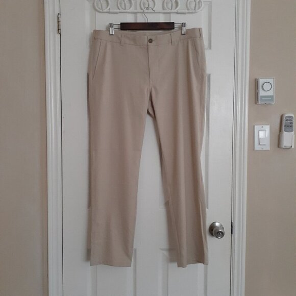 Mizzen+Main Men's Size 36X30 Beige Baron Chino Trim Fit Trouser Pants - Picture 2 of 11